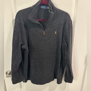 Grey Men’s XL Polo Ralph Lauren quarter zip sweater